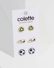 Load image into Gallery viewer, Matildas Soccer Earrings 3PK (640909)
