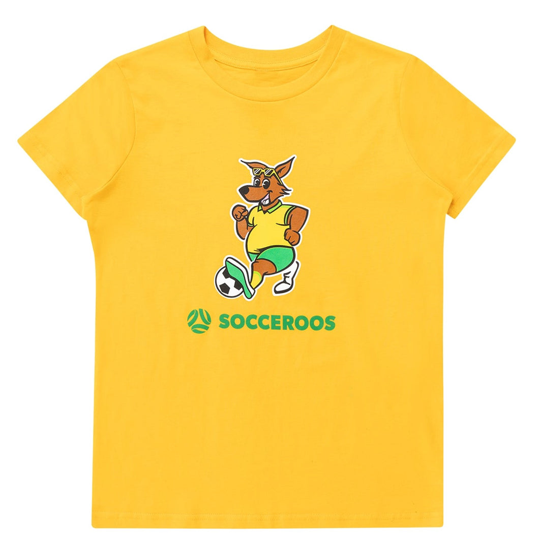 Toddler Socceroos Mascot Tee (7KIT17AEU-YELLOW)